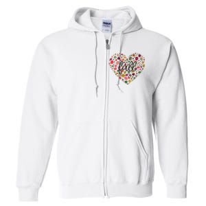 Fall Lover Nature Heart Full Zip Hoodie