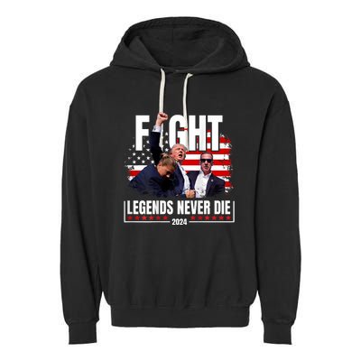 Fight Legends Never Die 2024 Garment-Dyed Fleece Hoodie