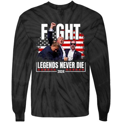 Fight Legends Never Die 2024 Tie-Dye Long Sleeve Shirt