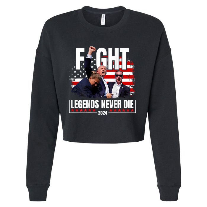 Fight Legends Never Die 2024 Cropped Pullover Crew