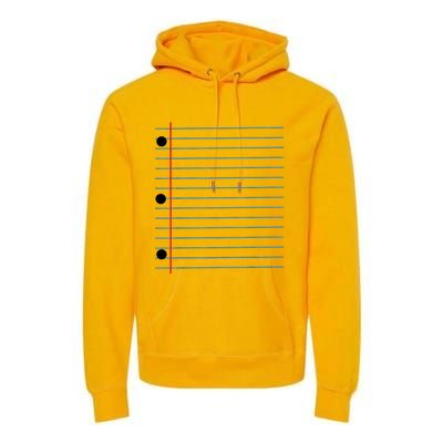 Funny Lined Notebook Paper Group Halloween Costume Premium Hoodie