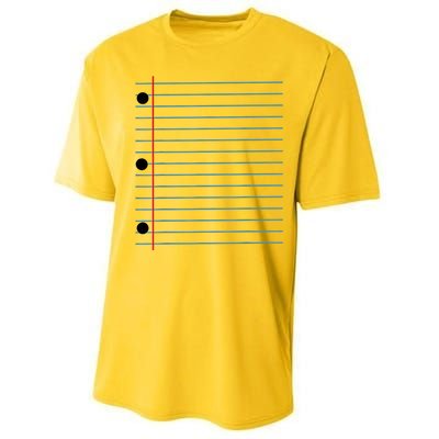 Funny Lined Notebook Paper Group Halloween Costume Performance Sprint T-Shirt