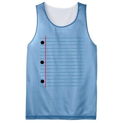 Funny Lined Notebook Paper Group Halloween Costume Mesh Reversible Basketball Jersey Tank