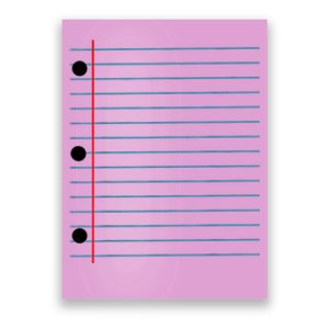 Funny Lined Notebook Paper Group Halloween Costume Poster