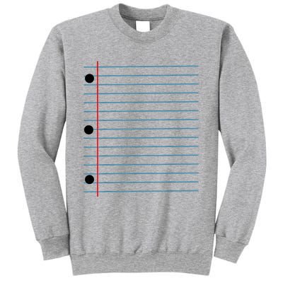 Funny Lined Notebook Paper Group Halloween Costume Sweatshirt