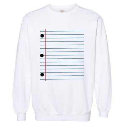 Funny Lined Notebook Paper Group Halloween Costume Garment-Dyed Sweatshirt