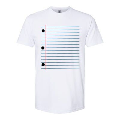 Funny Lined Notebook Paper Group Halloween Costume Softstyle CVC T-Shirt