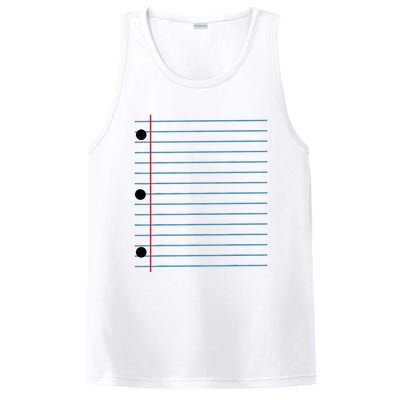 Funny Lined Notebook Paper Group Halloween Costume PosiCharge Competitor Tank