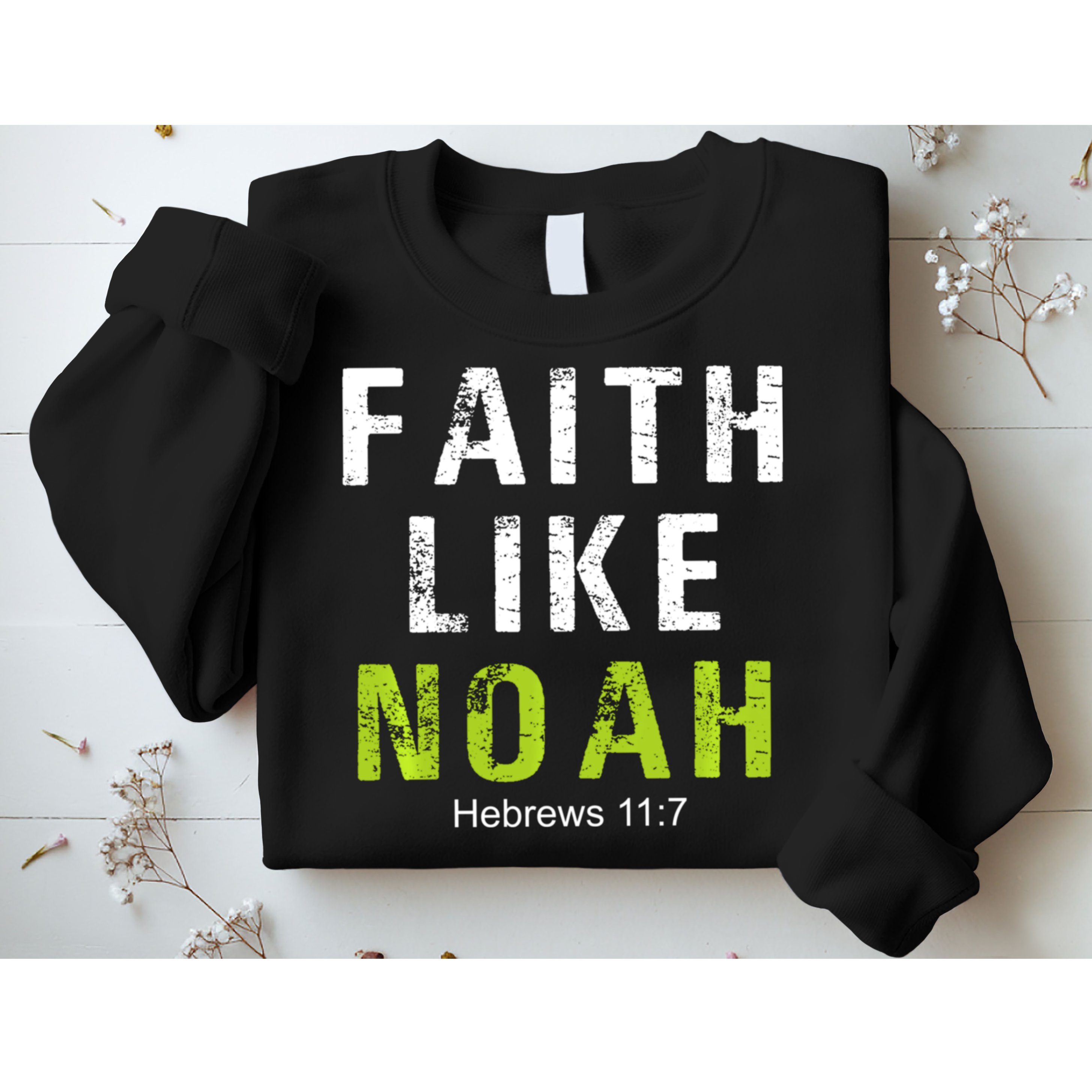 Faith Like Noah Hebrews 11:7 Sweatshirt