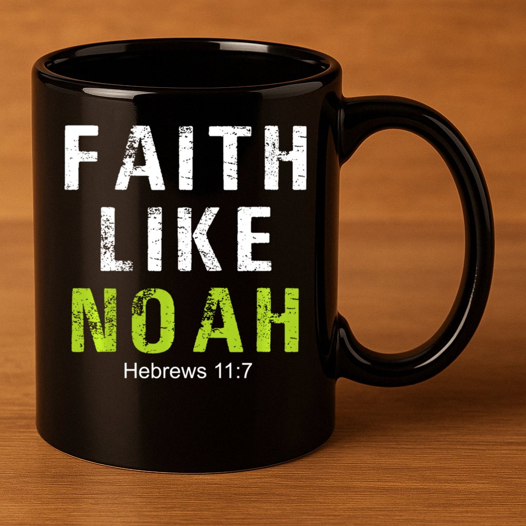 Faith Like Noah Hebrews 11:7 11oz C Handle Ceramic Mug