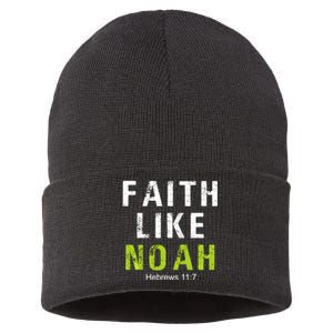 Faith Like Noah Hebrews 11:7 Sustainable Knit Beanie