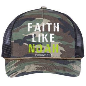 Faith Like Noah Hebrews 11:7 Retro Rope Trucker Hat Cap