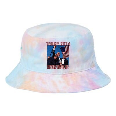 Funny Legends Never Die Trump Election Rally Shooting 2024 Tie Dye Newport Bucket Hat