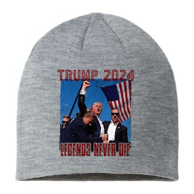 Funny Legends Never Die Trump Election Rally Shooting 2024 Sustainable Beanie