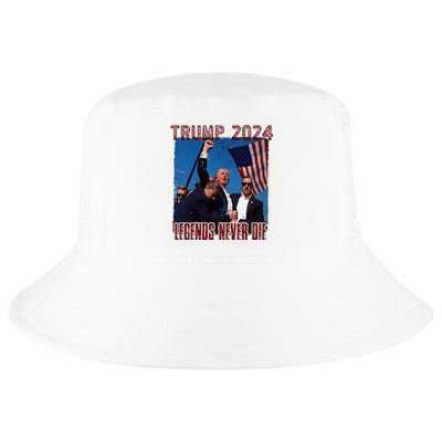 Funny Legends Never Die Trump Election Rally Shooting 2024 Cool Comfort Performance Bucket Hat