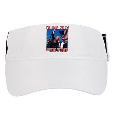 Funny Legends Never Die Trump Election Rally Shooting 2024 Adult Drive Performance Visor