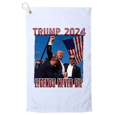 Funny Legends Never Die Trump Election Rally Shooting 2024 Platinum Collection Golf Towel