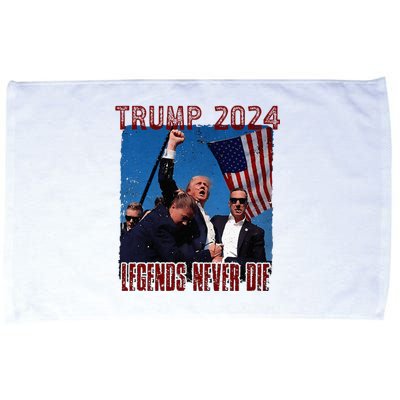 Funny Legends Never Die Trump Election Rally Shooting 2024 Microfiber Hand Towel