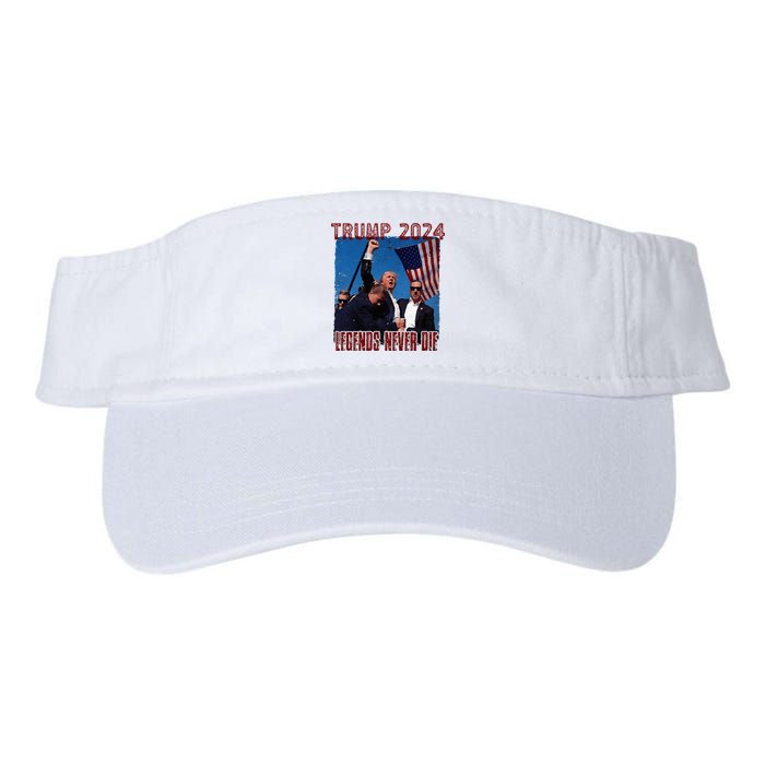 Funny Legends Never Die Trump Election Rally Shooting 2024 Valucap Bio-Washed Visor