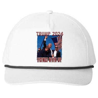 Funny Legends Never Die Trump Election Rally Shooting 2024 Snapback Five-Panel Rope Hat