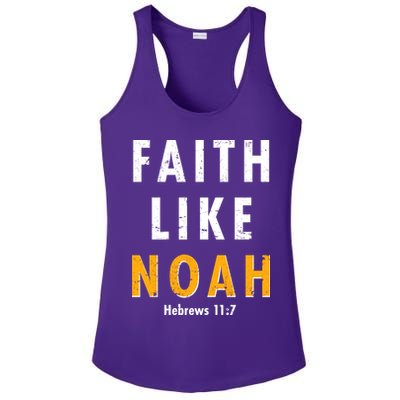 Faith Like Noah Hebrews 11:7 Ladies PosiCharge Competitor Racerback Tank