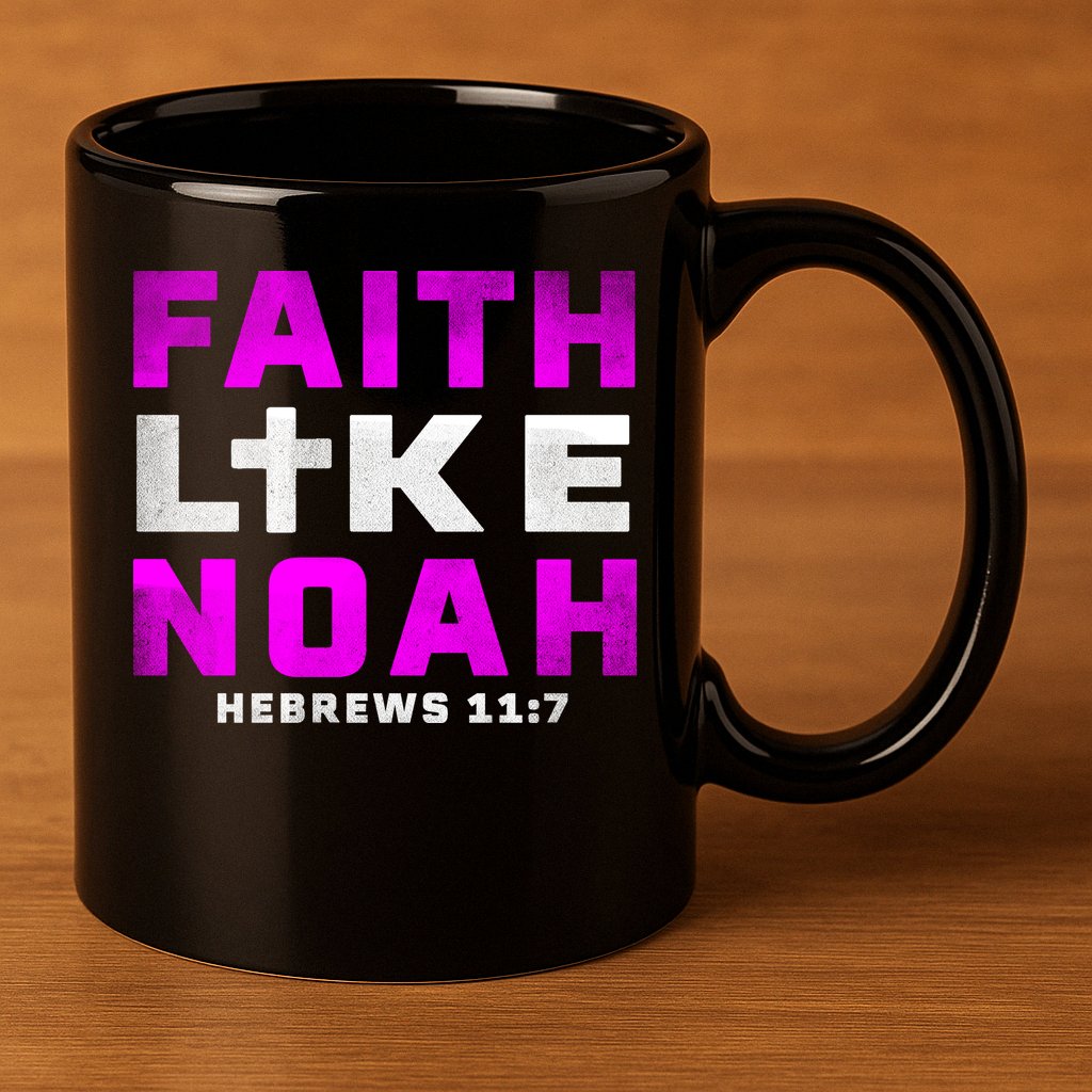 Faith Like Noah Hebrews 117 11oz C Handle Ceramic Mug