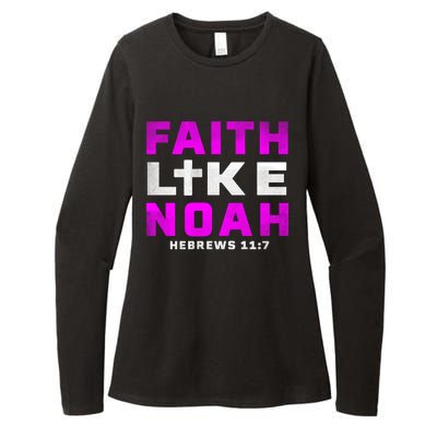 Faith Like Noah Hebrews 117 Womens CVC Long Sleeve Shirt