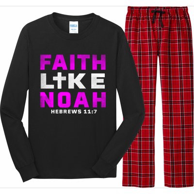 Faith Like Noah Hebrews 117 Long Sleeve Pajama Set