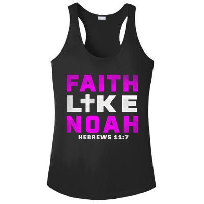 Faith Like Noah Hebrews 117 Ladies PosiCharge Competitor Racerback Tank
