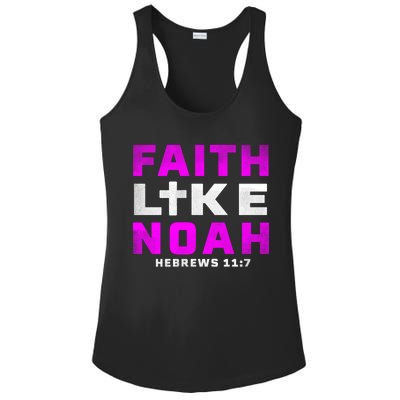 Faith Like Noah Hebrews 117 Ladies PosiCharge Competitor Racerback Tank