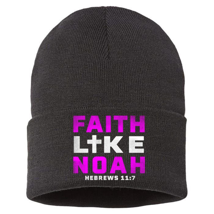 Faith Like Noah Hebrews 117 Sustainable Knit Beanie