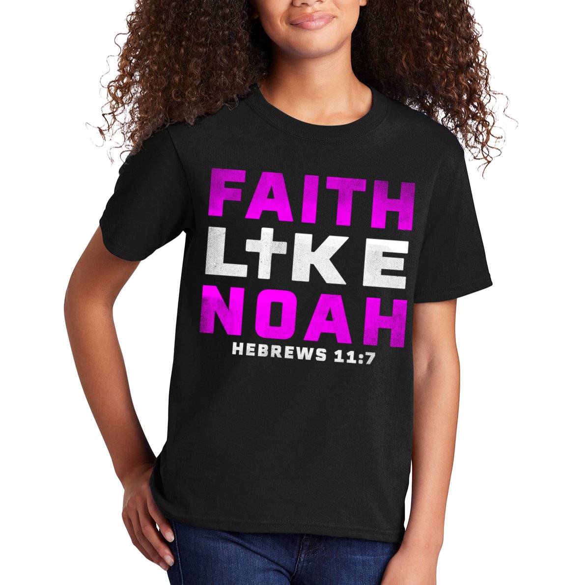 Faith Like Noah Hebrews 117 Kids T-Shirt