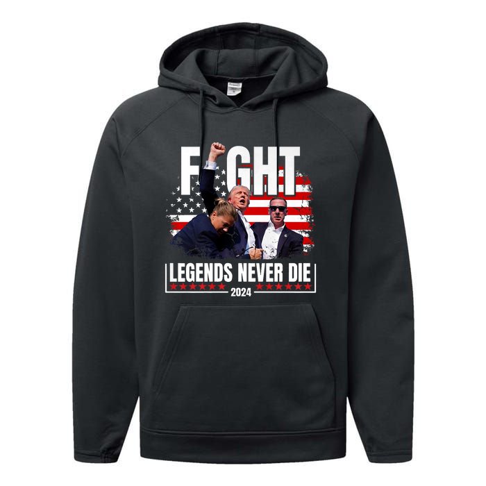 Fight Legends Never Die 2024 Performance Fleece Hoodie