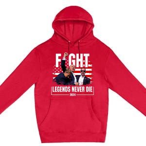 Fight Legends Never Die 2024 Premium Pullover Hoodie