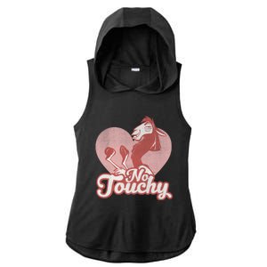 Funny Llama No Touchy Valentine's Day Couple Lover Trending Ladies PosiCharge Tri-Blend Wicking Draft Hoodie Tank