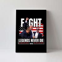 Fight Legends Never Die 2024 Trump Shooting Canvas