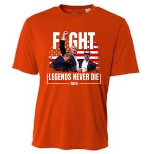 Fight Legends Never Die 2024 Trump Shooting Cooling Performance Crew T-Shirt