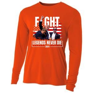 Fight Legends Never Die 2024 Trump Shooting Cooling Performance Long Sleeve Crew