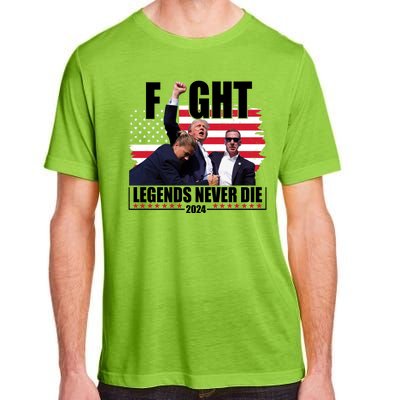 Fight Legends Never Die 2024 Trump Shooting Usa Flag Adult ChromaSoft Performance T-Shirt