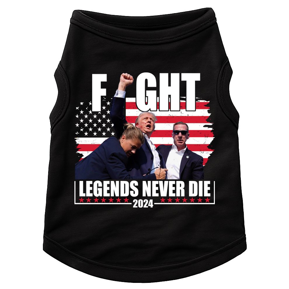 Fight Legends Never Die 2024 Trump Shooting Usa Flag Doggie Tank