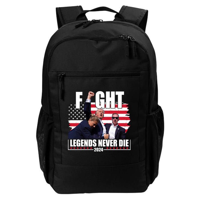 Fight Legends Never Die 2024 Trump Shooting Usa Flag Backpack