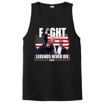 Fight Legends Never Die 2024 Trump Shooting Usa Flag PosiCharge Competitor Tank