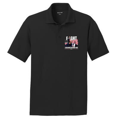 Fight Legends Never Die 2024 Trump Shooting Usa Flag PosiCharge RacerMesh Polo