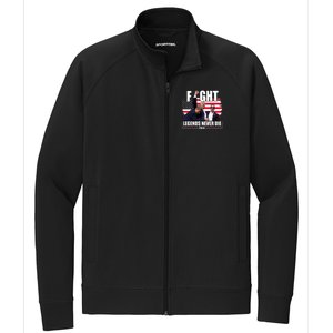 Fight Legends Never Die 2024 Trump Shooting Usa Flag Stretch Full-Zip Cadet Jacket