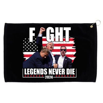 Fight Legends Never Die 2024 Trump Shooting Usa Flag Grommeted Golf Towel