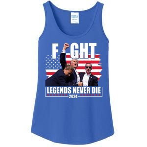 Fight Legends Never Die 2024 Trump Shooting Usa Flag Ladies Essential Tank