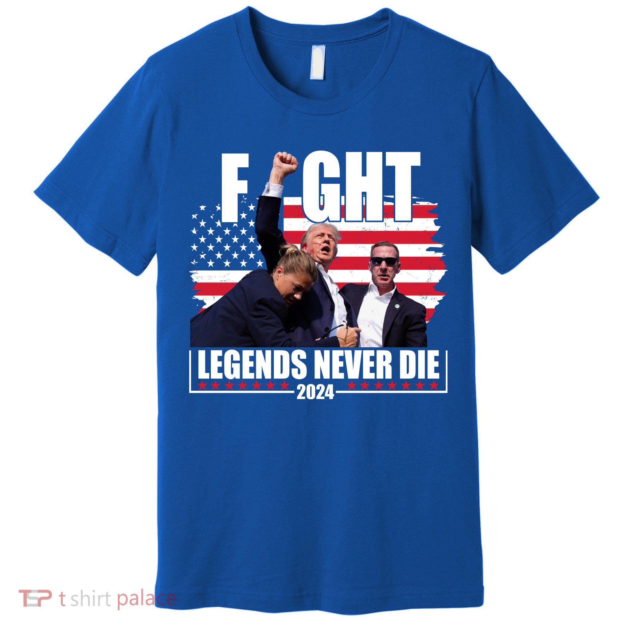 Fight Legends Never Die 2024 Trump Shooting Usa Flag Premium T-Shirt