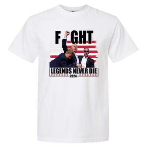 Fight Legends Never Die 2024 Trump Shooting Usa Flag Garment-Dyed Heavyweight T-Shirt