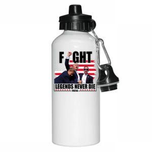 Fight Legends Never Die 2024 Trump Shooting Usa Flag Aluminum Water Bottle