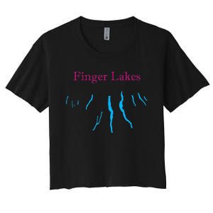 Finger Lakes New York Women's Crop Top Tee